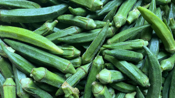 istock Fresh Raw Green Lady Finger or Okra 1638524508