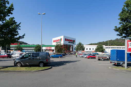 Gummersbach, Germany - August  24, 2019: toom hardware store