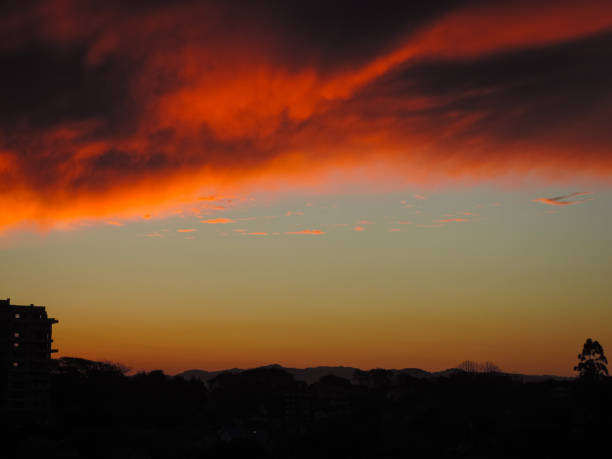 istock Late afternoon with orange, blue and yellow sky 1638538328