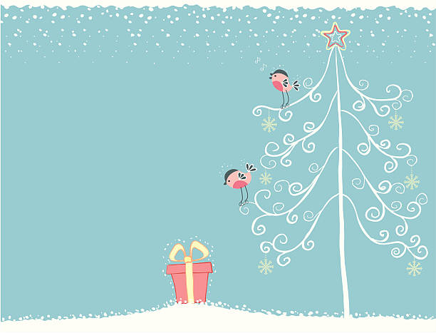 Boże Narodzenie zimowy karty – artystyczna grafika wektorowa