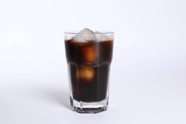 istock Refreshing iced coffee in glass isolated on white 1638544410