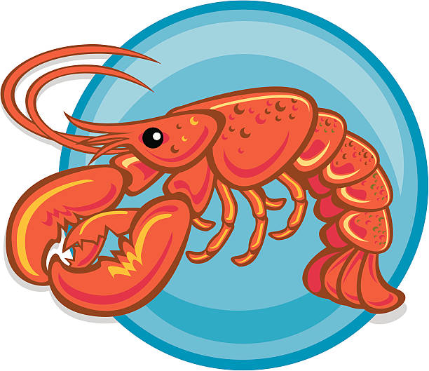 мультяшный вектор lobster - ian stock illustrations