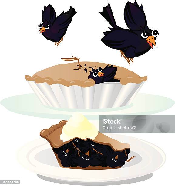 Schwarzer Vogel Pie Stock Vektor Art und mehr Bilder von Kinderreim - Kinderreim, Dessertpasteten, Aufschäumen
