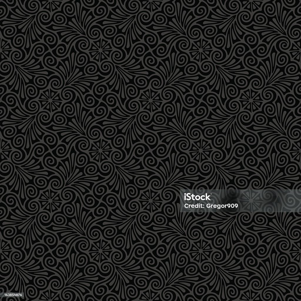 Seamless grey and black floral ornamental pattern Seamless ornamental pattern Antique stock vector