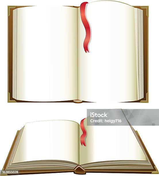 Otwarte Książki Z Puste Strony - Stockowe grafiki wektorowe i więcej obrazów Bez ludzi - Bez ludzi, Biały, Czytać