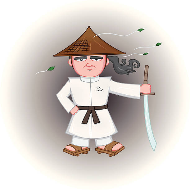 illustrations, cliparts, dessins animés et icônes de samouraï - ninja samurai swordsman authority