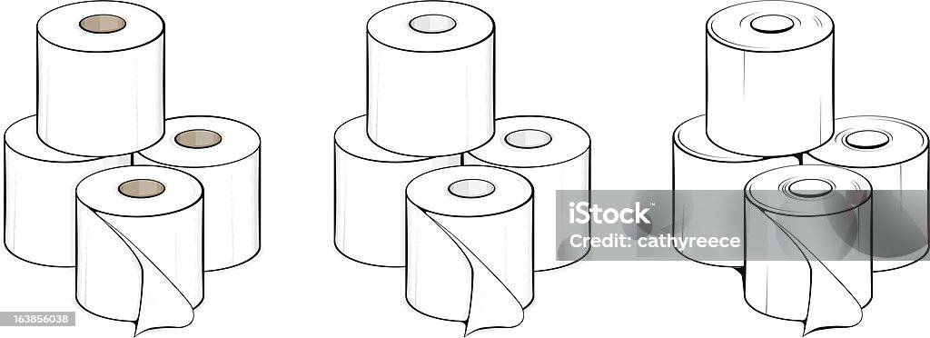 Rollen von Toilettenpapier - Lizenzfrei Toilettenpapier Vektorgrafik