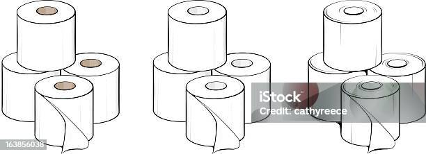 Rollen Von Toilettenpapier Stock Vektor Art und mehr Bilder von Toilettenpapier - Toilettenpapier, Gestapelt, Comic - Kunstwerk