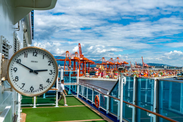 Vancouver, Canada - July 25, 2023: The view of Vancouver Centerm Terminal, Vancouver, Canada.
