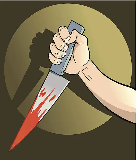 Vector illustration of Bloody Knife