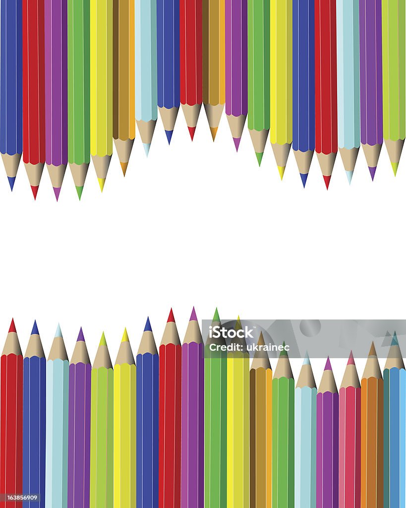 Crayons en bois - clipart vectoriel de Abstrait libre de droits