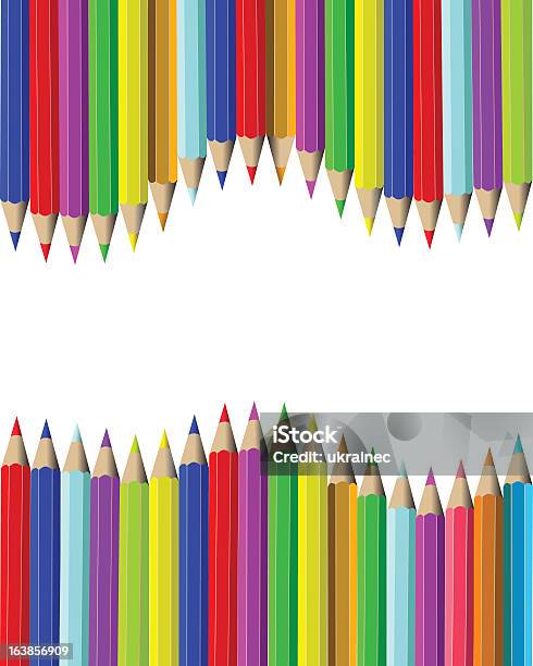 Crayons En Bois Vecteurs libres de droits et plus d'images vectorielles de Abstrait - Abstrait, Bleu, Couleur