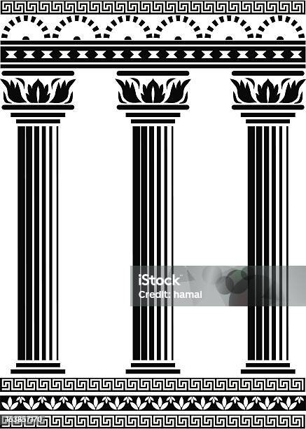 2d Single Rome Column Rome Column Stock Illustration - Download Image Now - Architectural ...