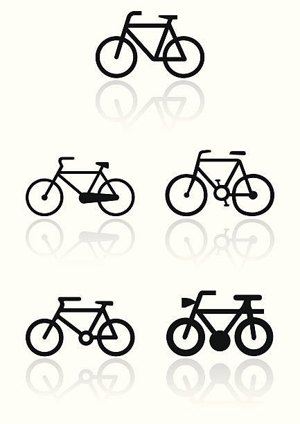Bike symbol vector set. vector art illustration