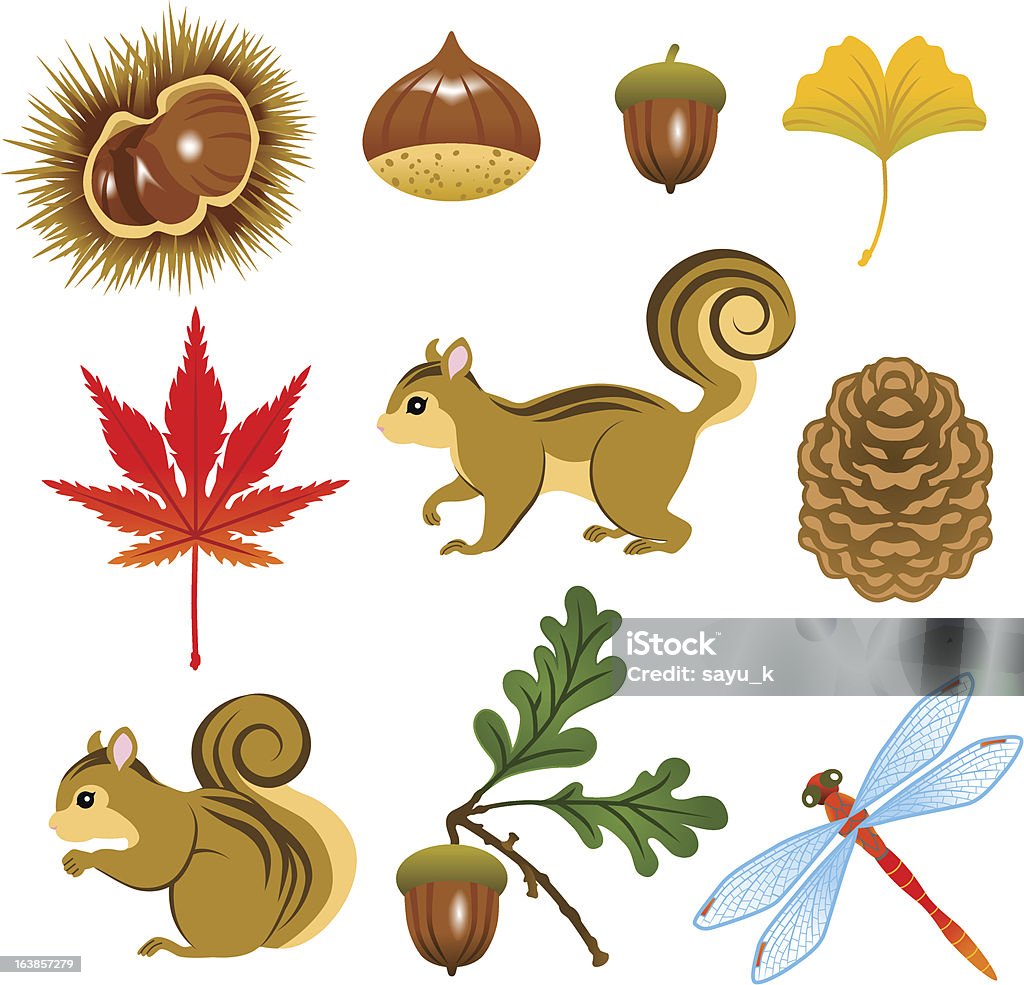 Imágenes de otoño - arte vectorial de Animal libre de derechos