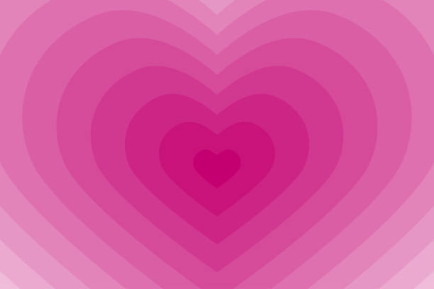 ilustraciones, imágenes clip art, dibujos animados e iconos de stock de un fondo abstracto del corazón. banner horizontal degradado rosa. día de san valentín y tarjeta de felicitación de amor con forma de corazón - pink background illustrations