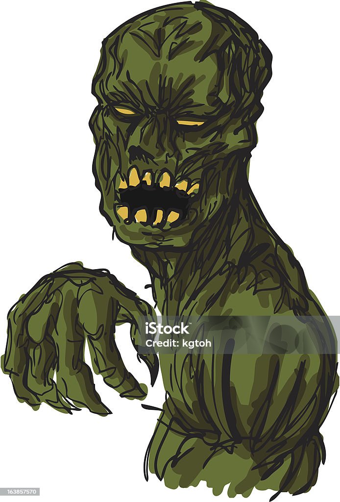 Straszne NIEUMARLI zombie Ilustracja - Grafika wektorowa royalty-free (Agresja)