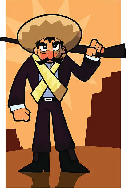 Vector illustration of Emiliano Zapata