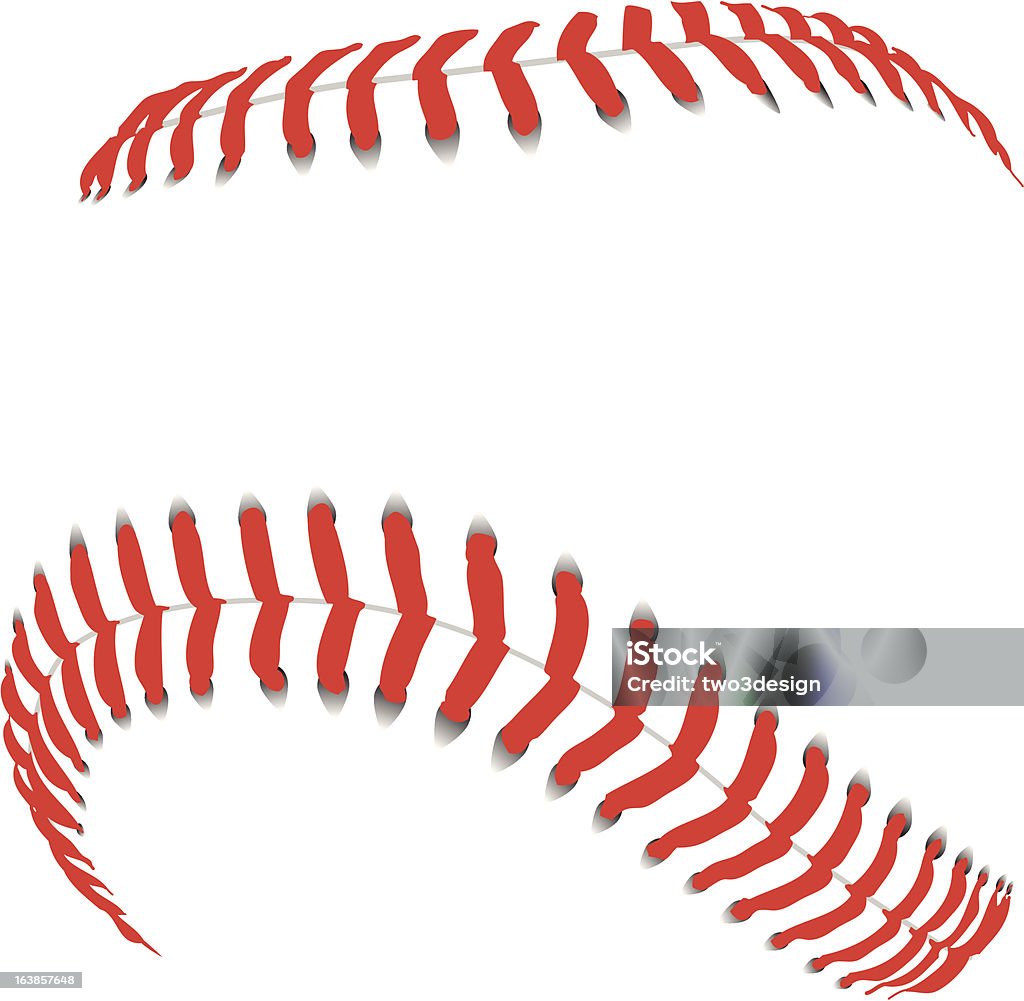 Coutures de Baseball - clipart vectoriel de Balle de baseball libre de droits