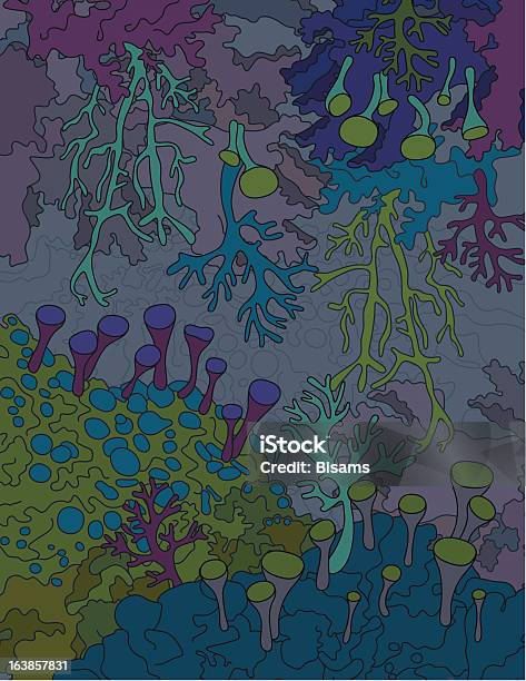 Mosses Et Lichens Vecteurs libres de droits et plus d'images vectorielles de Lichen - Lichen, Abstrait, Arbre