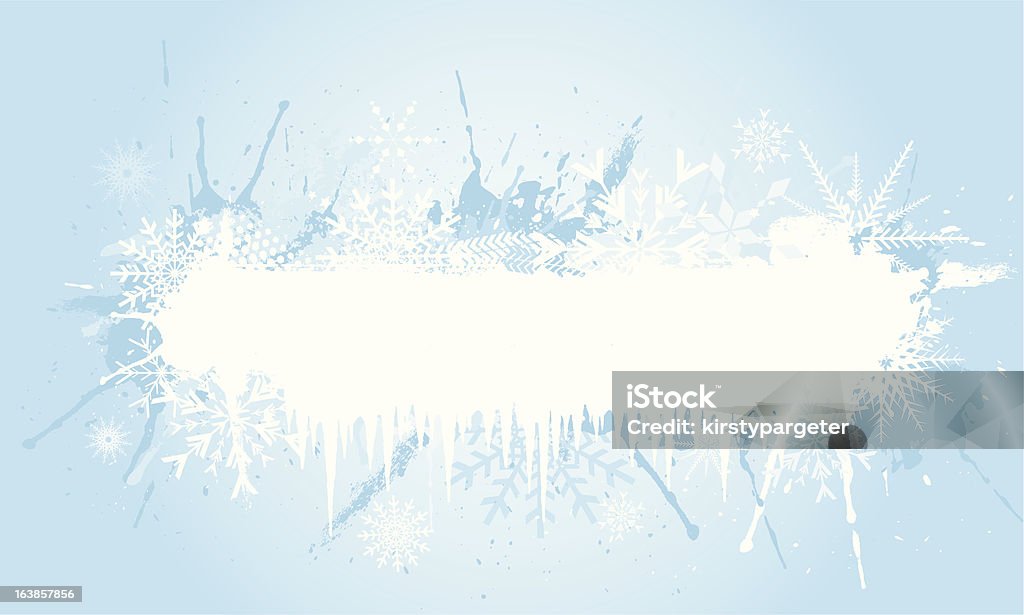 Grunge flocons de neige - clipart vectoriel de Stalagtite libre de droits