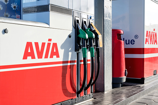 Rijnsburg, Netherlands - July 7, 2019: Avia gas station.