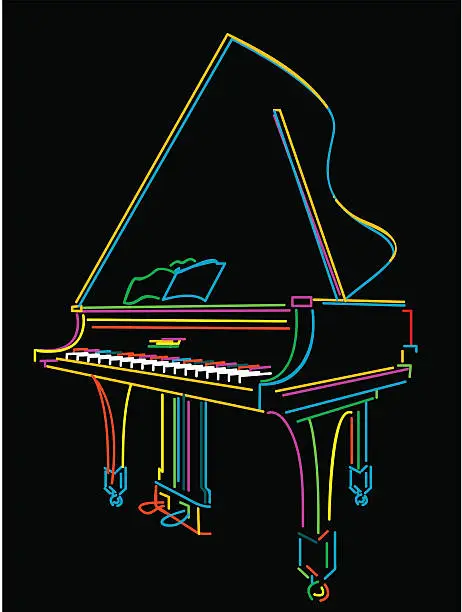 Vector illustration of Grand piano