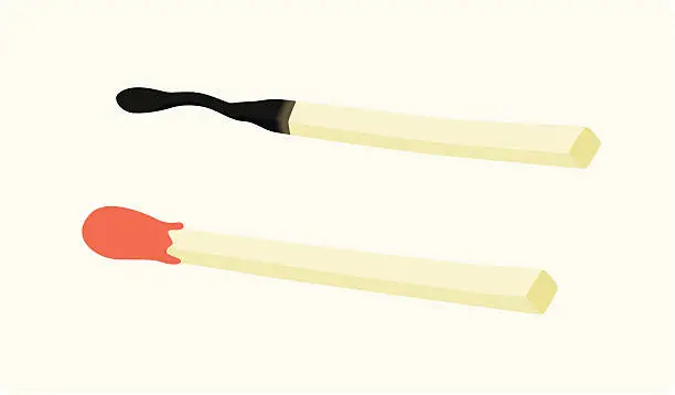 Vector illustration of matches