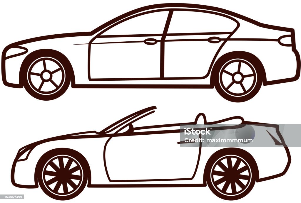 Samochodu KOLEKCJĘ - Grafika wektorowa royalty-free (Bez ludzi)