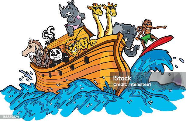Arca Noahs - Immagini vettoriali stock e altre immagini di Andare in barca a vela - Andare in barca a vela, Animale, Arca di Noè