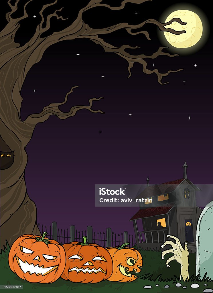 Halloween Vector illustration, a Horror Halloween background. Autumn stock vector