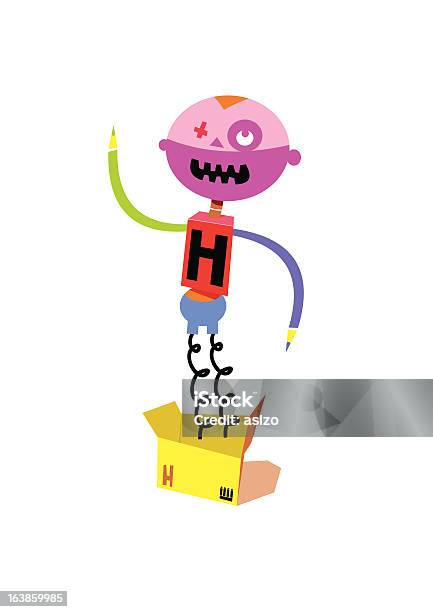 Boy In A Box Stock Illustration - Download Image Now - Boys, Cartoon, Child