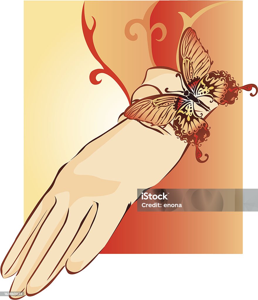 De gants papillon - clipart vectoriel de Beauté libre de droits