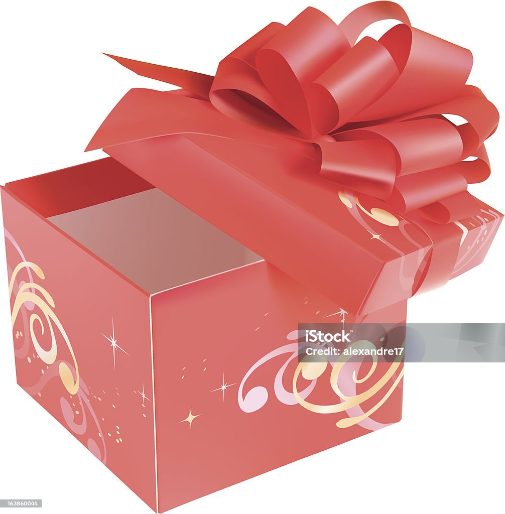Red gift box - Lizenzfrei Band Vektorgrafik