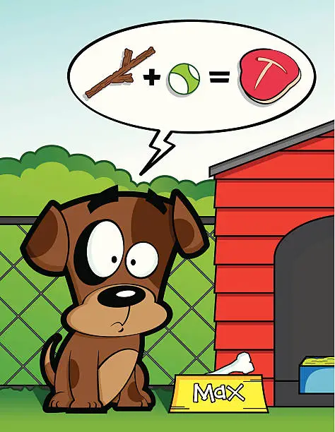 Vector illustration of Dog's Life