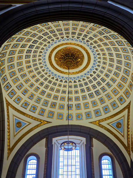 istock Low angle view of church ceiling 1638601877