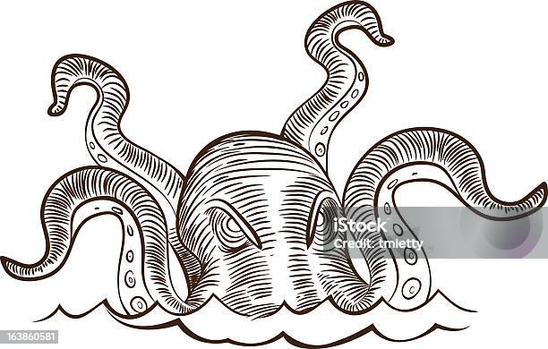 Pieuvre Géante Vecteurs libres de droits et plus d'images vectorielles de Kraken - Kraken, Eau, Mythologie grecque