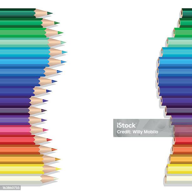 Farbe Stifte Wave Stock Vektor Art und mehr Bilder von Bildhintergrund - Bildhintergrund, Bildung, Bleistift