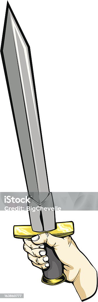 Hand Sword Vector Sword In Hand Stock Illustration - Download Image Now - Army, Gladiator ...