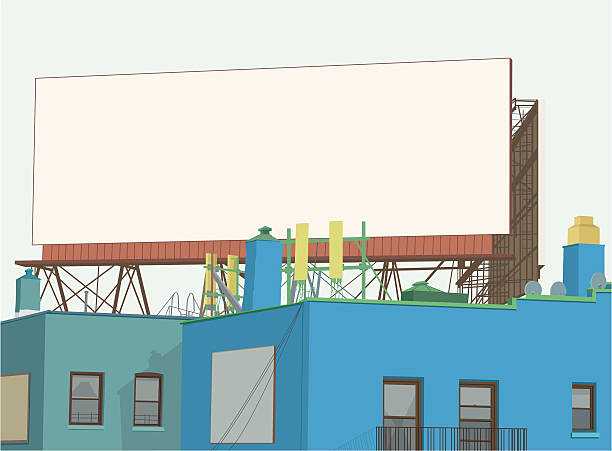 Billboard in Brooklyn vector art illustration