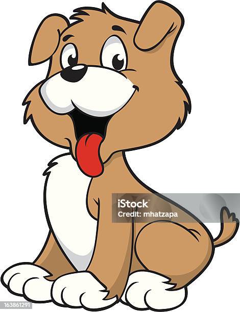 Cute Smiling Dog Stock Illustration - Download Image Now - Animal, Brown, Cartoon