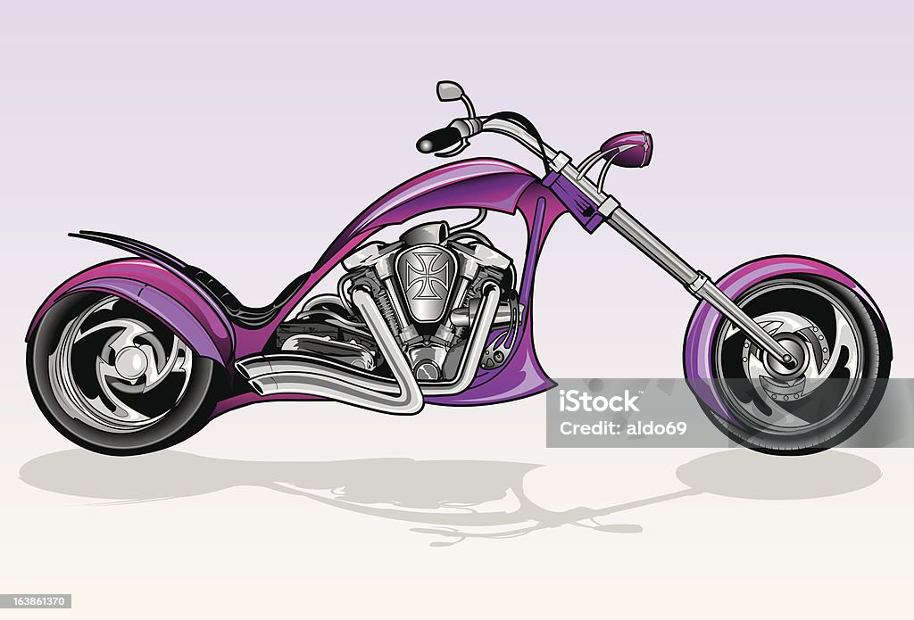 Grape Chopper Stock Illustration - Download Image Now - Chrome, Cycling,  Engine - iStock
