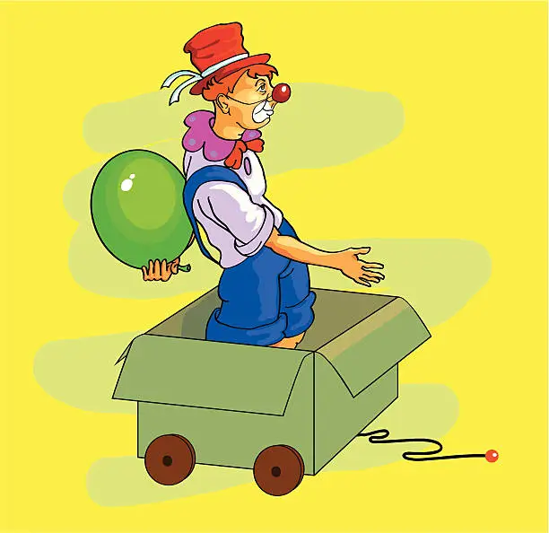 Vector illustration of funny clown
