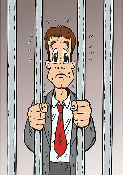 99 Cartoon Of Prisoners Behind Bars Illustrations & Clip Art - iStock
