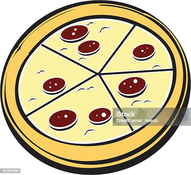 Tarte De Pizza - Arte vetorial de stock e mais imagens de Alimentação Não-saudável - Alimentação Não-saudável, Comida de Viagem, Comida e Bebida