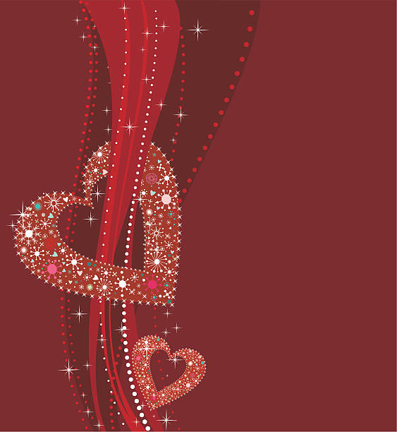 Holidays Hearts background. vector art illustration