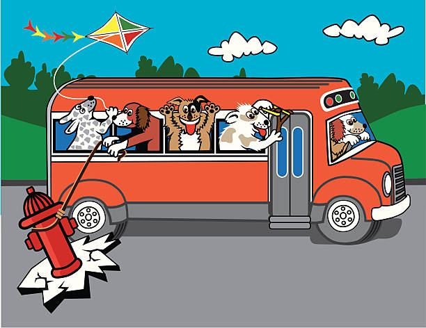 Dog Obedience School Bus Stock Illustration - Download Image Now