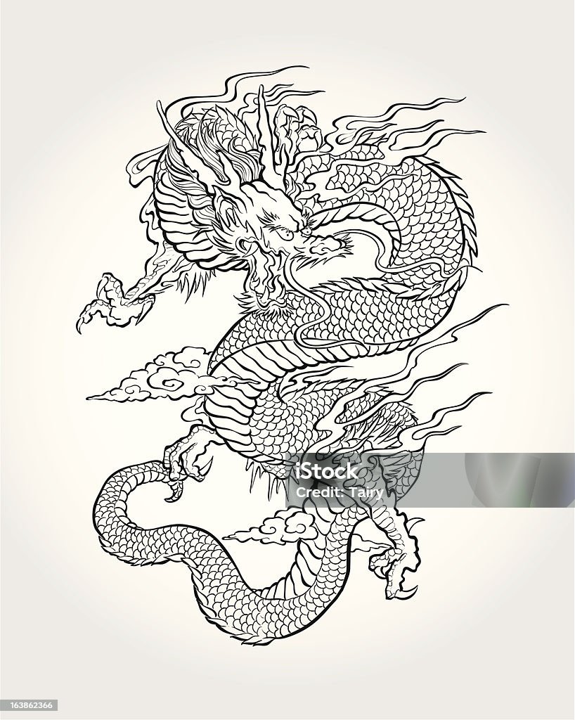 Traditional Asian Dragon Dragon stock vector