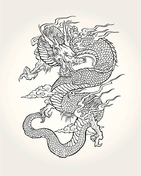 Traditional Asian Dragon Stock Illustration - Download Image Now - Dragon,  Tattoo, Chinese Culture - iStock