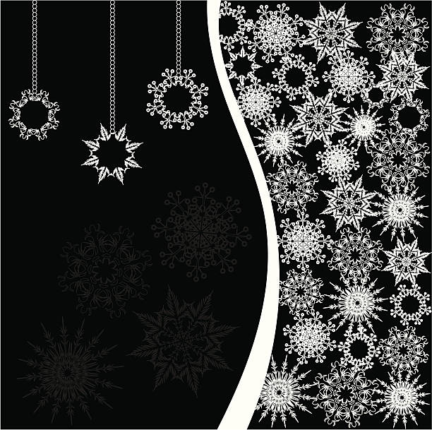 White snowflake vector art illustration